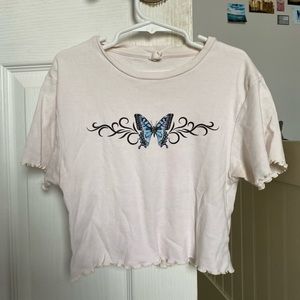 Urban Outfitters butterfly crop top